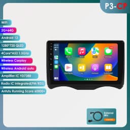 9" Hizpo 2Din Android14 Car Radio for Citroen C2 C3 2002 - 2006 Auto CarPlay 4G BT SWC GPS RDS DSP Snapdragon 6115 360°CAM