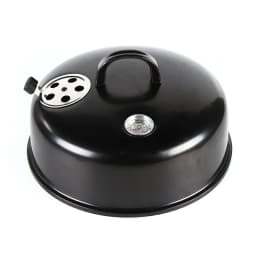 Black Charcoal BBQ Meat Grill Smoker Box Smoked Barbeque Oven Cooking Food Steel Round Double Layer Smoker Barrel Charcoal Oven