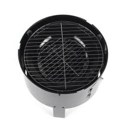 Black Charcoal BBQ Meat Grill Smoker Box Smoked Barbeque Oven Cooking Food Steel Round Double Layer Smoker Barrel Charcoal Oven