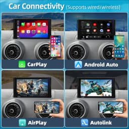 Junsun Wireless CarPlay Android Auto Interface Adapter Box For Audi A3 8v Q2 8P 2013-2018 with AirPlay Mirror Link Bluetooth