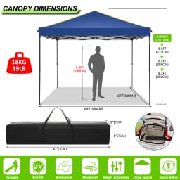 3x3m Folding Gazebo Outdoor Party Tent Waterproof Winterproof With 4 Sidewall Anti-UV PopUp Portable Garden Gazebo Hollow Canopy