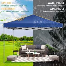 3x3m Folding Gazebo Outdoor Party Tent Waterproof Winterproof With 4 Sidewall Anti-UV PopUp Portable Garden Gazebo Hollow Canopy