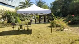 3x3m Folding Gazebo Outdoor Party Tent Waterproof Winterproof With 4 Sidewall Anti-UV PopUp Portable Garden Gazebo Hollow Canopy