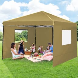 3x3m Folding Gazebo Outdoor Party Tent Waterproof Winterproof With 4 Sidewall Anti-UV PopUp Portable Garden Gazebo Hollow Canopy