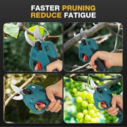 21V 30mm Brushless Electric Pruning Shears Rechargeable Cordless Garden Fruit Trees Branch Cutter Electric Scissor with Tool Box