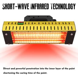 DATOUBOSS Portable 2000W Infrared Curing Lamp Paint Baking Lamp Short Wave Infrared Drying Lamp AutoBody Repair Tool Paint Dryer