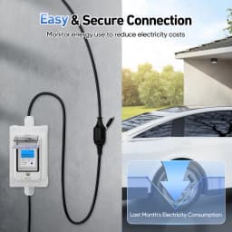 Mobile Digital Electricity Meter 230 V 60A Mobile Meter CEE Outdoor KWH Meter IP67 Waterproof Industrial Plug LED Power Meter