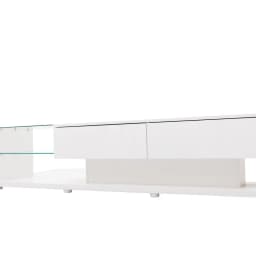 TV Cabinet White 170cm Long High-Gloss Finish Led Lighting Wall-Mountable Low Board Television Furniture
