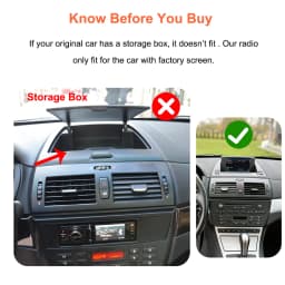 Bonroad Qualcomm 4+64GB/8+128GB Android 14 Car Video Players with GPS Navigation for BMW X3 E83 2003–2011, Featuring Factory‑Installed Screen and CarPlay