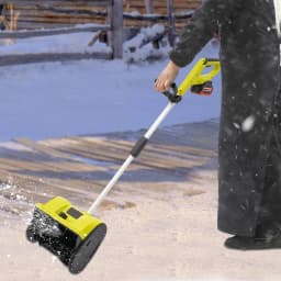 BYMAOCAR Battery washer, self-sustaining 1200W Snow Thrower Battery Powered Snow Blower 2200r/min for Removing Snow