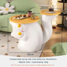 Cute Little Cat Floor To Ceiling Decoration Living Room Sofa Home Decoration Creative Cartoon Coffee Table Side Table Furniture