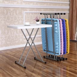Folding small table Simple dining table 76X portable liftable writing desk Dormitory long table learning computer desk