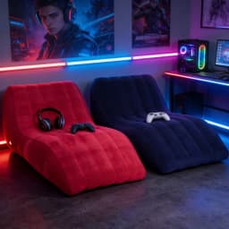 Leisure Inflatable Sofa Thickened Plush Lazy Sofa, S-Shaped Portable Inflatable Sofa Lounge Chair, Leisure and Comfortable Type