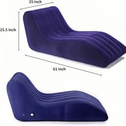 Leisure Inflatable Sofa Thickened Plush Lazy Sofa, S-Shaped Portable Inflatable Sofa Lounge Chair, Leisure and Comfortable Type