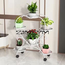 5/6/9 Potted Flower Metal Shelves Plant Rack Plant Pot Stand Decoration for Indoor Outdoor Garden