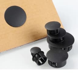 Black Plastic Hole Plug Snap-on Cover Dust Caps Furniture Screw Hole Cover Tube Pipe Inserts Plug Bung