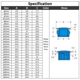 Black Plastic Hole Plug Snap-on Cover Dust Caps Furniture Screw Hole Cover Tube Pipe Inserts Plug Bung