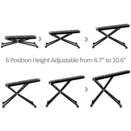 Pedicure Stool For Nail Tech Foldable Adjustable Pedicure Foot Stand Non-Slip Foot Stool With 6 Heights Black Pedicure Tool With