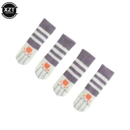 4Pcs/lot Table And Chair Foot Pad Foot Cover Protective Cover Cat Claw Knitted Socks Mute Wear-resistant Non-slip Mat Home Mat