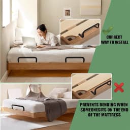 2pcs Bed Mattress Non-Slip Brackets Prevent Mattress Sliding Holder Frame Retainers Bar Sliding Stopper Tool For Asjustables Bed