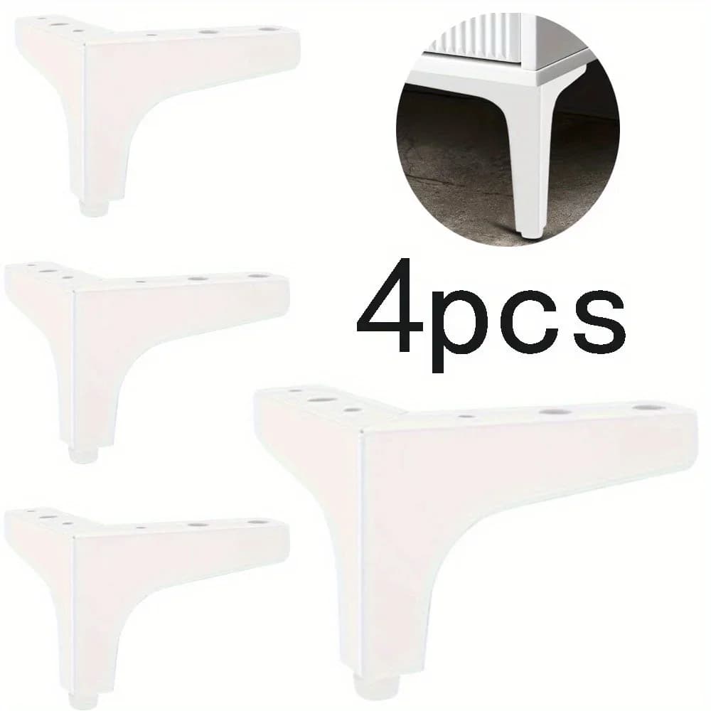 4pcs 10cm Metal Furniture Foot Bathroom Cabinet Sofa Bedside Tables Coffee Table Legs Furniture Part Replacement Feet