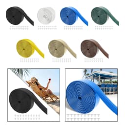 Vinyl Straps for Patio Chairs Repair Multifunctional with 20 Rivets Replacement Straps for Garden Patio Chairs Furniture Outdoor