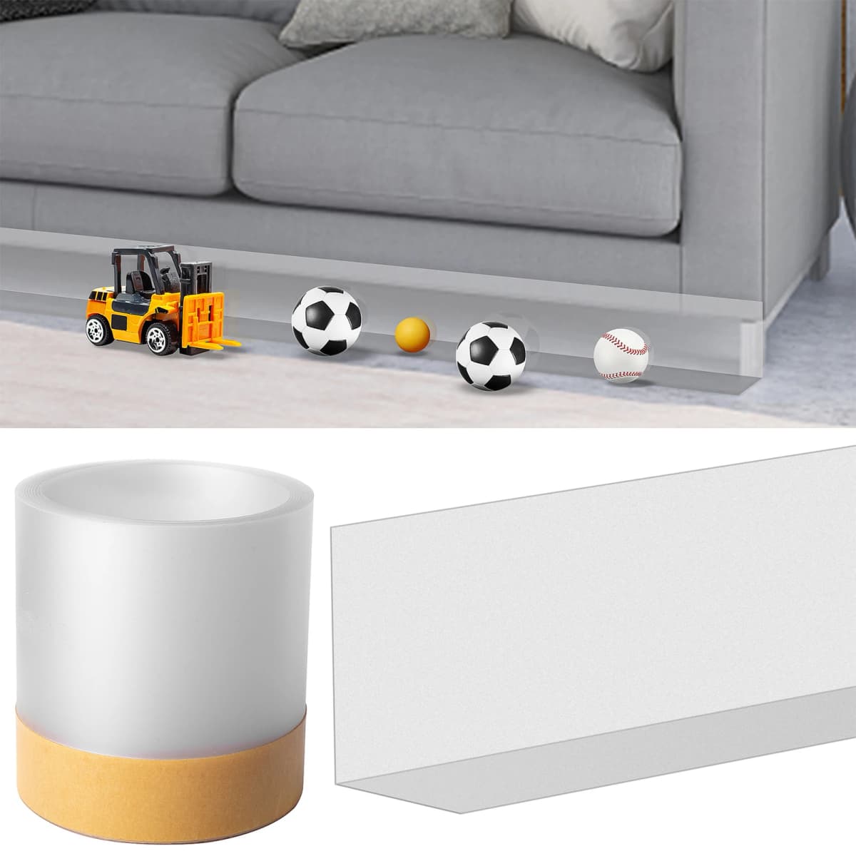 1Pcs/lot New Style Bed Bottom Toy Barrier Tape Toy Blocker for Under Couch Insert Under Couch Seat Saver
