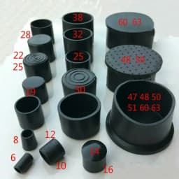 12PCS 12mm-63mm Round Shape PVC Rubber Covers Furniture Foot Table Chair Leg End Cap Cover Tip Protectors Black