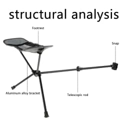 Camping Chair Foot Rest Foldable Camping Footrest Portable Camp Chair Footrest Retractable Camp Footrest Outdoor Hammock Chair