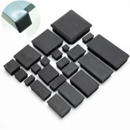 2/4/10pcs Square Plastic Black Blanking End Cap Tube Pipe Insert Plug Bung 10x10~100x100mm living room furniture bed frame