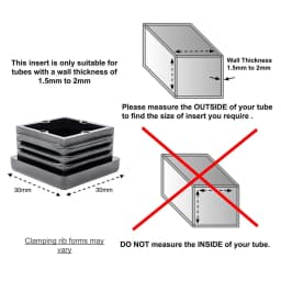 2/4/10pcs Square Plastic Black Blanking End Cap Tube Pipe Insert Plug Bung 10x10~100x100mm living room furniture bed frame