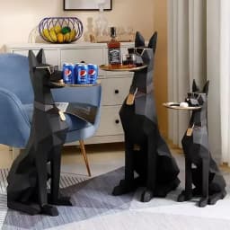 HotLarge, Creative, Floor-to-ceiling, Gentleman Dog, Ornament Light Luxury Living Room Decoration TV Cabinet, Home, Tray, New Ho