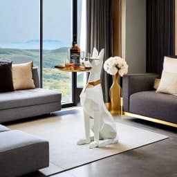 HotLarge, Creative, Floor-to-ceiling, Gentleman Dog, Ornament Light Luxury Living Room Decoration TV Cabinet, Home, Tray, New Ho