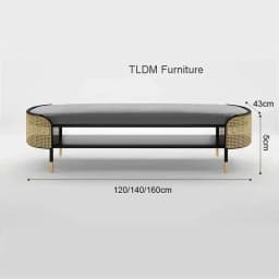 Modern Simple Ottoman for Entrance Hall Long Hollow with Cushion Stools Light Luxury Metal Household Hallway Ottoman for Hotel H