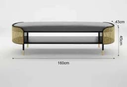 Modern Simple Ottoman for Entrance Hall Long Hollow with Cushion Stools Light Luxury Metal Household Hallway Ottoman for Hotel H