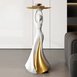 Creative Figure Sculpture Side Table Art Abstract Sofa Side Table Luxury Living Room Porch Decor Corner Table Designer Furniture