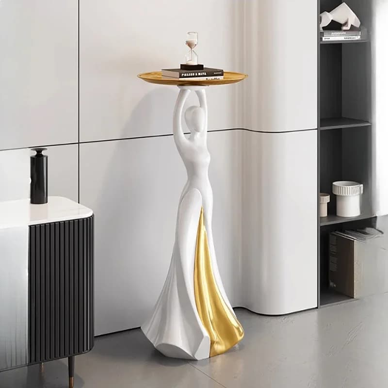 Creative Figure Sculpture Side Table Art Abstract Sofa Side Table Luxury Living Room Porch Decor Corner Table Designer Furniture