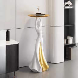 Creative Figure Sculpture Side Table Art Abstract Sofa Side Table Luxury Living Room Porch Decor Corner Table Designer Furniture