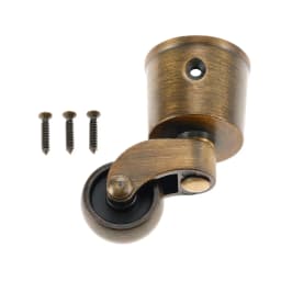 4pcs/set Retro Furniture Casters Antique Brass Swivel Wheels Zinc Alloy Reduce Noise Vintage Matte Brushed Surface 27mm Diameter
