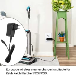 Intelligent Charger Power Supply for Karcher FC3 FC3D Wireless Cleaner Charger, EU Plug