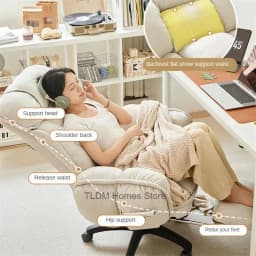Home Computer Chair Reclining Lazy Relax Sofa Comfortable Sedentary Office Chairs Bedroom Dormitory Lift Swivel Gaming Chair 의자
