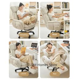 Home Computer Chair Reclining Lazy Relax Sofa Comfortable Sedentary Office Chairs Bedroom Dormitory Lift Swivel Gaming Chair 의자