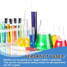 2PCS Silicone Stopper White Semi-transparent With 8mm Holes Tapered Reusable Lab Seal Stoppers Suitable for Test Tubes Flasks