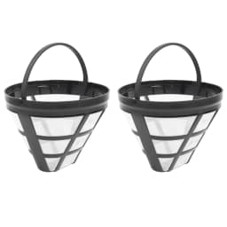 2Pack No.4 Reusable Coffee Maker Basket Filter for Cuisinart Ninja Filters, Fit Most 8-12 Cup Basket Drip Coffee Machine
