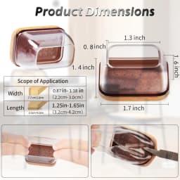 8PCS Silicone Chair Leg Floor Caps Protectors Rectangle with Felt Foot Cover End Caps Covers Width 22-32mm for Hardwood Table