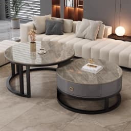 Luxury Modern Coffee Table Designer Livingroom Extra Large Coffee Table Restaurant Table Basse Ronde De Salon Nordic Furniture