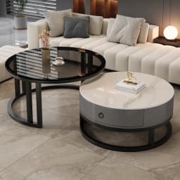 Luxury Modern Coffee Table Designer Livingroom Extra Large Coffee Table Restaurant Table Basse Ronde De Salon Nordic Furniture