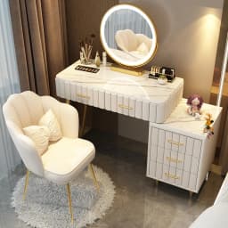 Women Pink Dressing Table Makeup Chair Modern Bedside Cosmetics Dressing Table Bedroom Cabinet Vestidores Postmodern Furniture