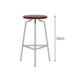 Nordic Designer Bar Chair Iron Leg Counter Stool Minimalist Reception Chair for Cafe Industrial Vintage Kitchen Island Stool