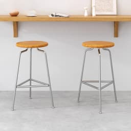 Nordic Designer Bar Chair Iron Leg Counter Stool Minimalist Reception Chair for Cafe Industrial Vintage Kitchen Island Stool